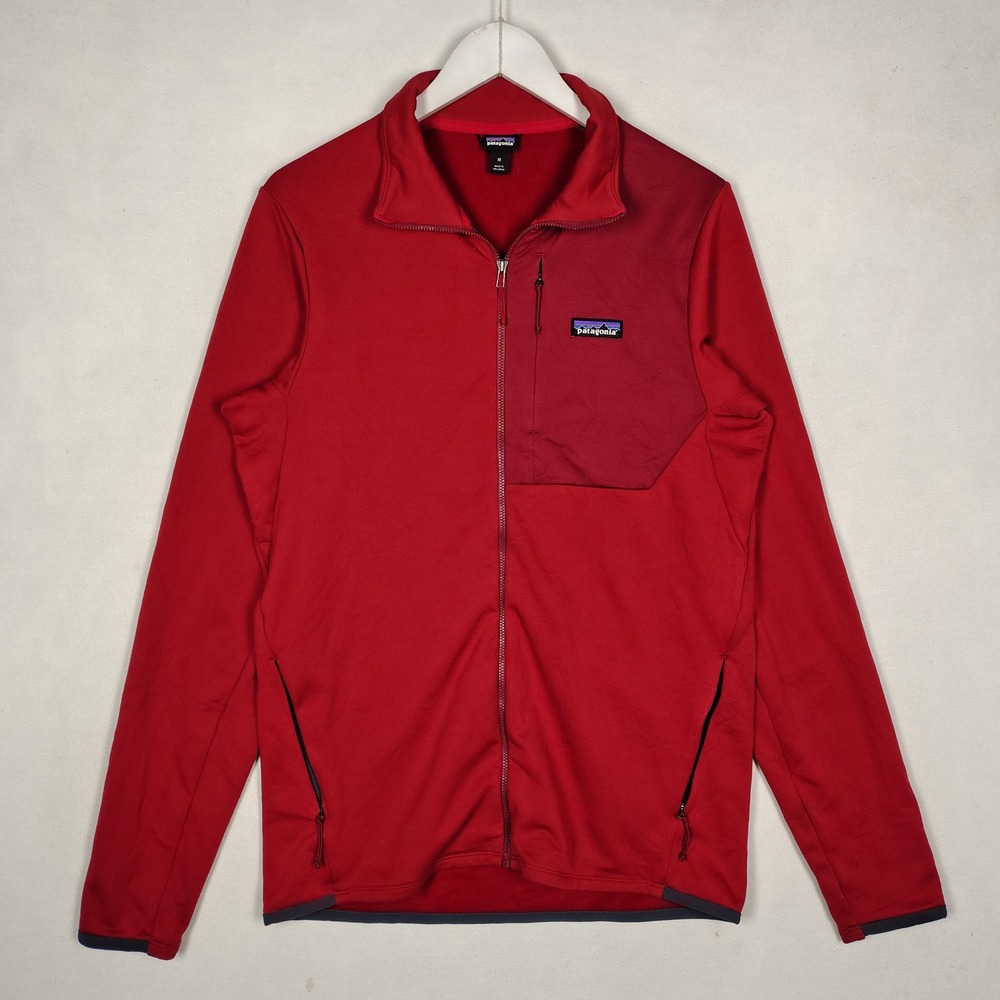 Patagonia Capilene Full Zip Grid Fleece Jacket Red Size M